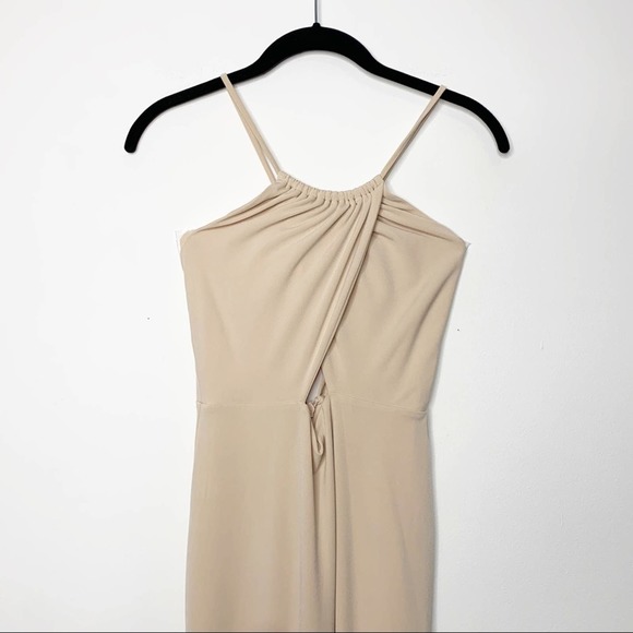 Nookie Disco Dolls Nude Maxi Dress Sz Medium - Picture 4 of 11